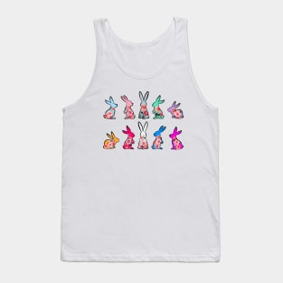 Floral Easter Bunnys Tank Top